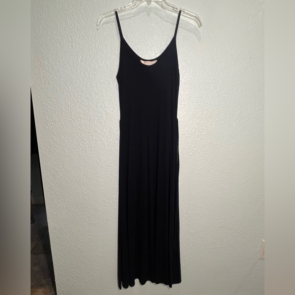 EXPRESS Tricot Beautiful Minimalist Navy Blue Maxi Dress Size S